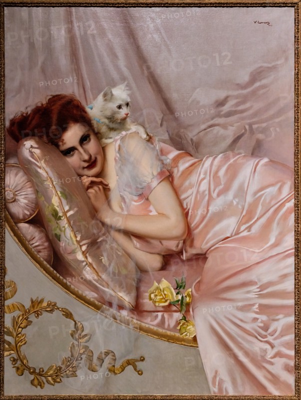 “On the sofa” by Vittorio Matteo Corcos