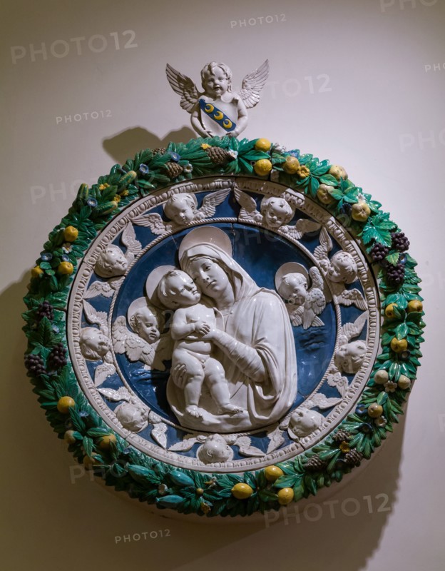 “The Virgin and Infant Jesus and the Manenti Emblem”