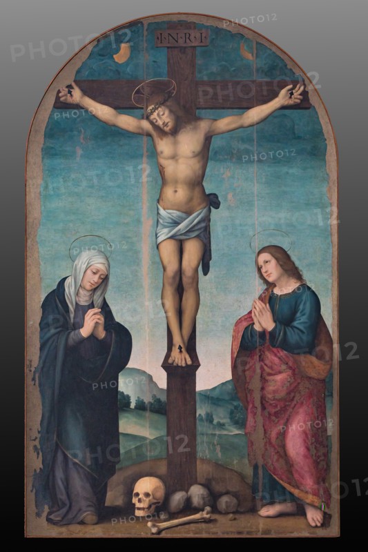 Montepulciano, church of St. Augustine: “Crucifixion”, oil painting on panel (detached), by Lorenzo di Credi, 1500-24.
Chiesa di Sant'Agostino, Montepulciano (SI), Toscana - Tuscany, Italia - Italy