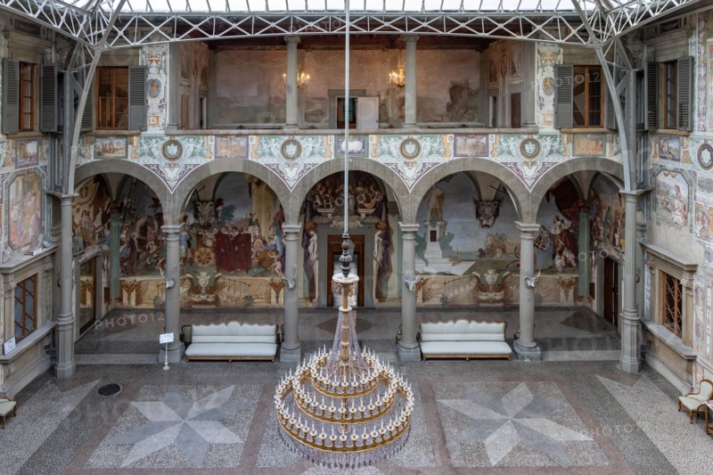 Medici Villa La Petraia: view of the central courtyard, with frescoes by Cosimo Daddi and Volterrano (Baldassarre Franceschini).
Villa medicea La Petraia, Firenze (FI) - Florence, Toscana - Tuscany, Italia - Italy
