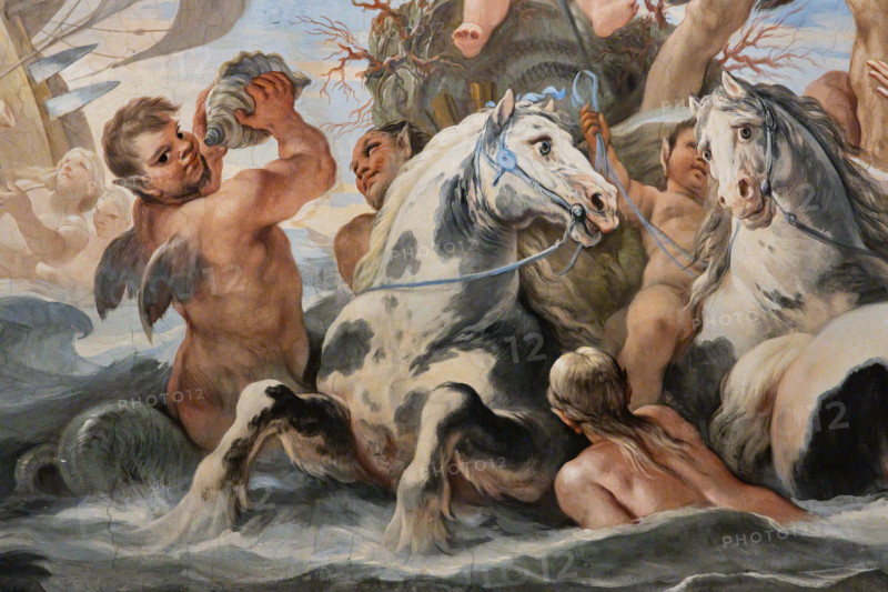 Palazzo Medici Riccardi, Galleria degli specchi (o Sala Luca Giordano): “Nettuno e Anfitrite”, particolare della volta. Affreschi di Luca Giordano, 1682 - 1685.

[ENG]
Medici Riccardi Palace, Gallery of Mirrors (or Room Luca Giordano): “Neptune and Amphitrite”. Detail of the vault. Frescoes by Luca Giordano, 1682 - 1685.
Palazzo Medici Riccardi, Firenze (FI) - Florence, Toscana - Tuscany, Italia - Italy