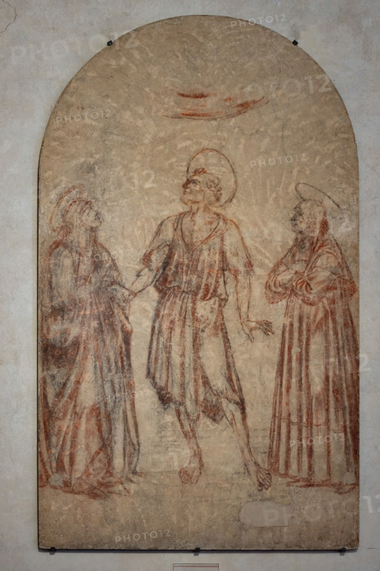 Sinopia dell’affresco “Visione di San Gerolamo tra S. Paola e S. Eustochio”” di Andrea del Castagno, 1452-3, collocata refettorio del monastero di Sant'Apollonia a Firenze, oggi museo del Cenacolo di Sant’Apollonia.  La sinopia proviene dalla Basilica della SS Annunziata.

[ENG]
Sinopia of the fresco “Vision of St. Jerome between St. Paula and St. Eustochius” by Andrea del Castagno, 1451-3, located in the refectory of the monastery of Sant'Apollonia in Florence, now the museum of the Cenacle of Sant'Apollonia. The sinopia comes from the Basilica of SS. Annunziata.
Museo del Cenacolo di Sant'Apoll, Firenze (FI) - Florence, Toscana - Tuscany, Italia - Italy
