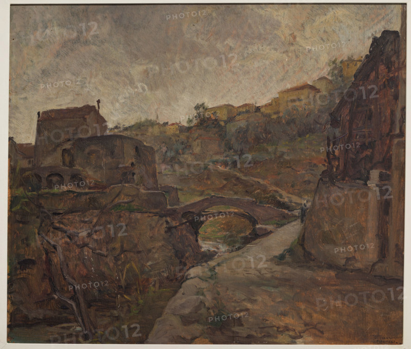 “Giorno grigio a San Remo” di Giovanni Forghieri (1898 - 1944).
Olio su tavola, cm. 64 x 74.
Collezione Assicoop Unipol, inv. n° 790
Collezione Assicoop - Unipol, Modena (MO), Emilia Romagna, Italia - Italy