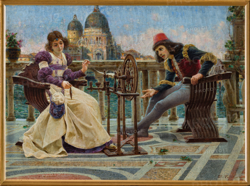 “Corteggiamento a Venezia” di Umberto Ruini (1869 - 1955).
Olio su tela cm. 53 x 73.

Collezione Assicoop Unipol, inv. n° 815
Collezione Assicoop - Unipol, Modena (MO), Emilia Romagna, Italia - Italy