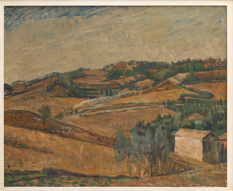 Collezione Assicoop Unipol, inv. n° 853: 
Mauro Reggiani (1879-1942); “Paesaggio” 
(olio su tela, 65x80).