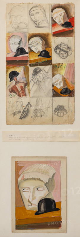 Collezione Assicoop Unipol, inv. n° 871: 
Roberto Melli; “ Bozzetto pubblicitario Borsalino” ;
(tecnica mista, 70x24,5).