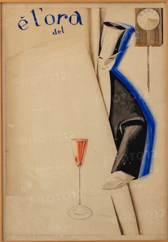 Collezione Assicoop Unipol, inv. n° 872: 
Roberto Melli; “ È l’ora del.. ” ;
(tecnica mista, 62x43,5).