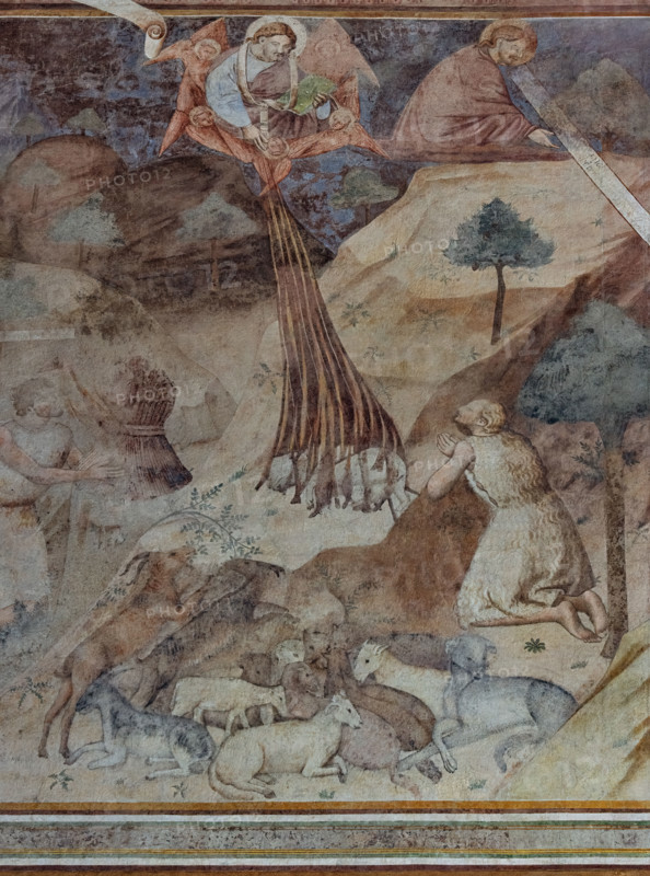 Pisa, Monumental Cemetery: 
 “Stories of Cain and Abel”, frescoes by Piero di Puccio - 1389/1391. 
Detail.
Camposanto Monumentale, Pisa (PI), Toscana - Tuscany, Italia - Italy