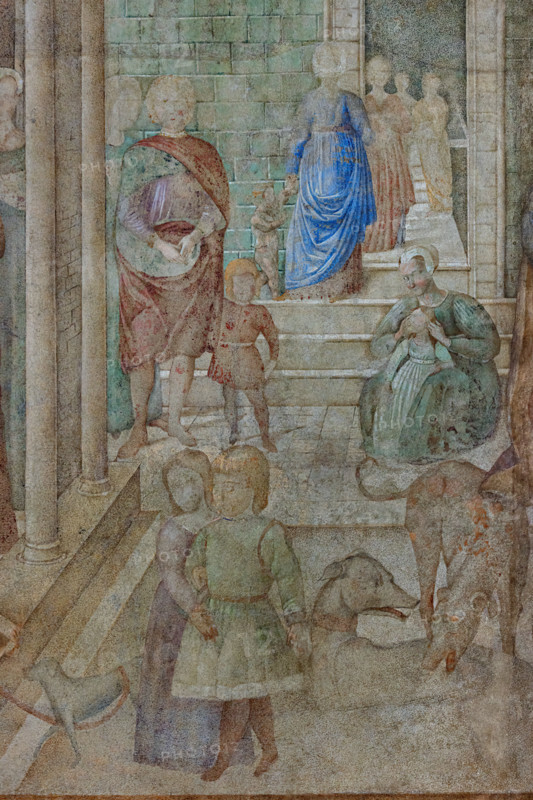 Pisa, Camposanto monumentale:
“Maledizione di Cam”, affreschi di Benozzo Gozzoli, 1469/70.
Particolare.

[ENG]
Pisa, Monumental Cemetery: 
 “The Curse of Ham”, frescoes by Benozzo Gozzoli, 1469/70. 
Detail.
Camposanto Monumentale, Pisa (PI), Toscana - Tuscany, Italia - Italy