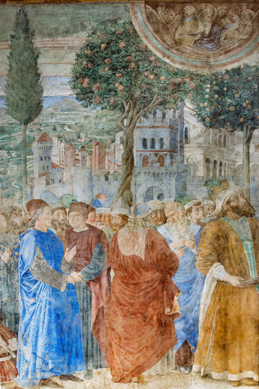 Pisa, Monumental Cemetery: 
 “Construction of the Tower of Babel”, frescoes by Benozzo Gozzoli, 1469/70. 
Detail.
Camposanto Monumentale, Pisa (PI), Toscana - Tuscany, Italia - Italy