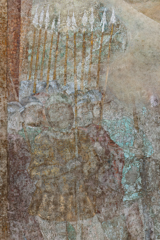 Pisa, Monumental Cemetery: 
“The Meeting of Esau and Jacob - The Rape of Dinah”, frescoes by Benozzo Gozzoli, 1473/75.
Detail with soldiers.
Camposanto Monumentale, Pisa (PI), Toscana - Tuscany, Italia - Italy