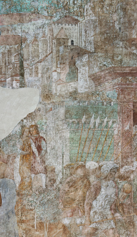 Pisa, Monumental Cemetery: 
“The Meeting of Esau and Jacob - The Rape of Dinah”, frescoes by Benozzo Gozzoli, 1473/75.
Detail with soldiers.
Camposanto Monumentale, Pisa (PI), Toscana - Tuscany, Italia - Italy