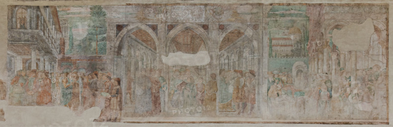 Pisa, Monumental Cemetery: 
 "Joseph at the Court of Pharaoh”, frescoes by Benozzo Gozzoli, 1477.
Camposanto Monumentale, Pisa (PI), Toscana - Tuscany, Italia - Italy