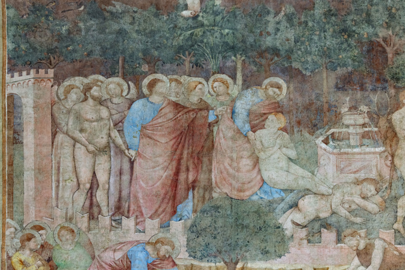 Pisa, Camposanto monumentale:
 “Storie di Adamo ed Eva”;  affreschi di Piero di Puccio, 1389/1391. Particolare.


[ENG]
Pisa, Monumental Cemetery: 
above: “Stories of Adam and Eve”, frescoes by Piero di Puccio - 1389/1391. Detail.
Camposanto Monumentale, Pisa (PI), Toscana - Tuscany, Italia - Italy
