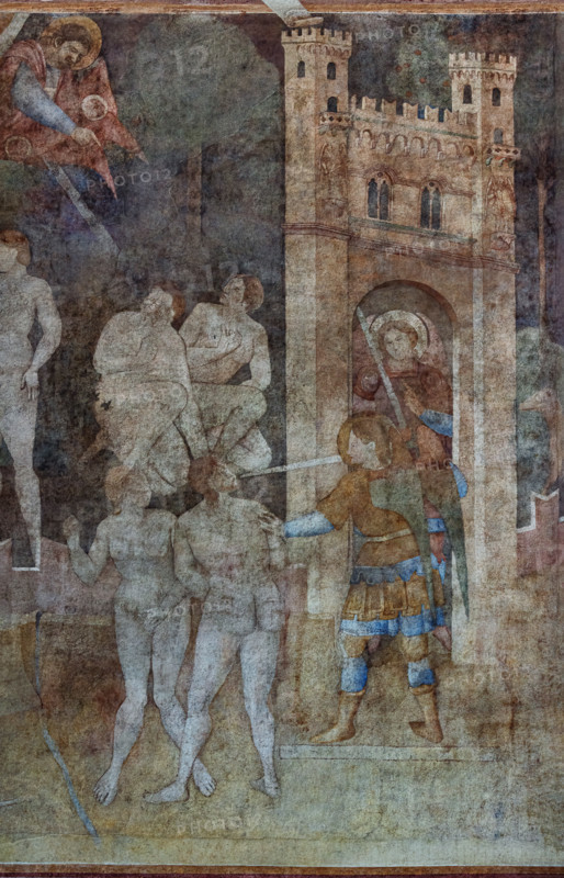 Pisa, Monumental Cemetery: 
above: “Stories of Adam and Eve”, frescoes by Piero di Puccio - 1389/1391. Detail.
Camposanto Monumentale, Pisa (PI), Toscana - Tuscany, Italia - Italy