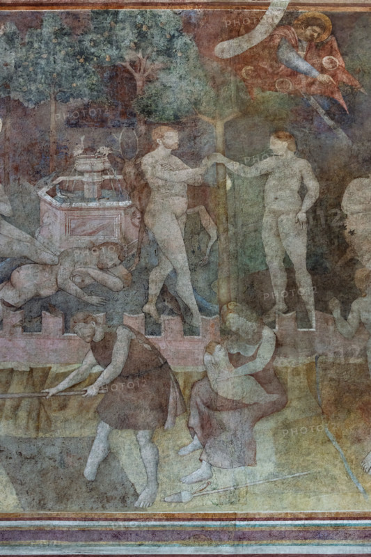 Pisa, Camposanto monumentale:
 “Storie di Adamo ed Eva”;  affreschi di Piero di Puccio, 1389/1391. Particolare.


[ENG]
Pisa, Monumental Cemetery: 
above: “Stories of Adam and Eve”, frescoes by Piero di Puccio - 1389/1391. Detail.
Camposanto Monumentale, Pisa (PI), Toscana - Tuscany, Italia - Italy