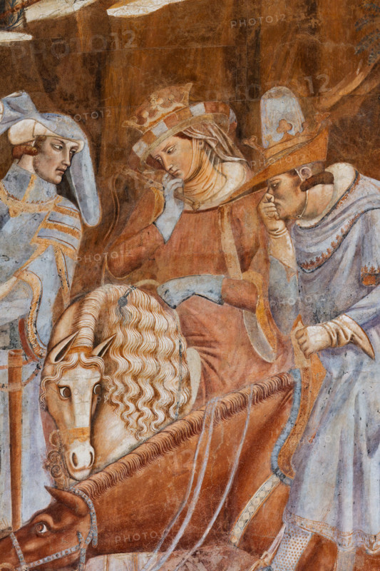 Pisa, Camposanto monumentale: ”Trionfo della Morte”, particolare degli affreschi di Buonamico Buffalmacco, 1336/1341. Dettaglio con uomini, donna e cavalli.

[ENG]
Pisa, Monumental Cemetery: "Triumph of Death," detail of the frescoes by Buonamico Buffalmacco, 1336/1341. Detail with two men, a woman and horses.
Camposanto Monumentale, Pisa (PI), Toscana - Tuscany, Italia - Italy