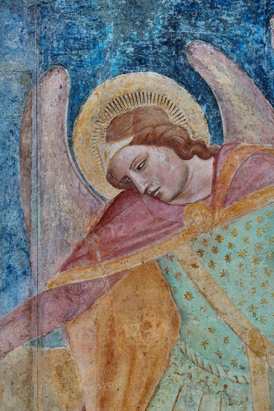 Pisa, Monumental Cemetery: "The Last Judgement”. Frescoes by Buonamico Buffalmacco, 1336/1341.
Detail with an archangel charged with correctly sorting souls.
Camposanto Monumentale, Pisa (PI), Toscana - Tuscany, Italia - Italy