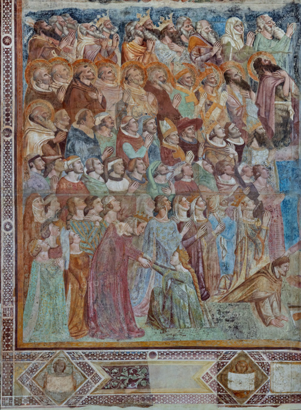Pisa, Camposanto monumentale:
“Giudizio Universale”.  Affreschi di Buonamico Buffalmacco, 1336/1341.
Particolare con un gruppo di giusti ed eletti.

[ENG]
Pisa, Monumental Cemetery: "The Last Judgement”. Frescoes by Buonamico Buffalmacco, 1336/1341.
Detail with a group of the righteous and the elect.
Camposanto Monumentale, Pisa (PI), Toscana - Tuscany, Italia - Italy