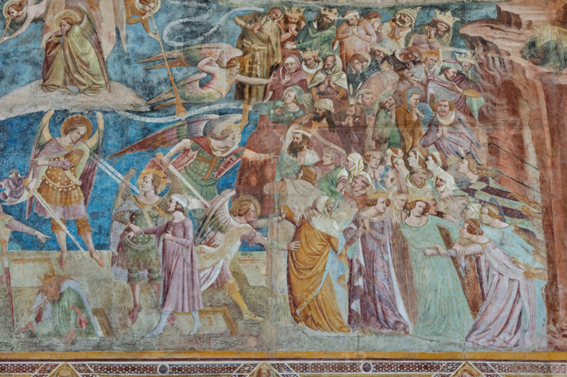 Pisa, Monumental Cemetery: "The Last Judgement”. Frescoes by Buonamico Buffalmacco, 1336/1341.
Detail with the group of sinners.
Camposanto Monumentale, Pisa (PI), Toscana - Tuscany, Italia - Italy