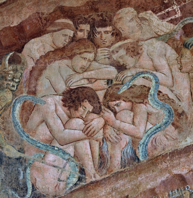 Pisa, Camposanto monumentale:
“Inferno”.  Affreschi di Buonamico Buffalmacco, 1336/1341.
Particolare con il girone degli accidiosi, inerti sotto gli stimoli dei diavoli.

[ENG]
Pisa, Monumental Cemetery: “Hell”. Frescoes by Buonamico Buffalmacco, 1336/1341.
Detail with the circle of the slothful, inert under the devil's urges.
Camposanto Monumentale, Pisa (PI), Toscana - Tuscany, Italia - Italy