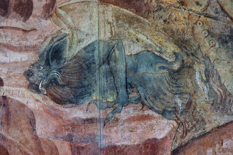 Pisa, Monumental Cemetery: “Hell”. Frescoes by Buonamico Buffalmacco, 1336/1341.
Detail with a devil.
Camposanto Monumentale, Pisa (PI), Toscana - Tuscany, Italia - Italy