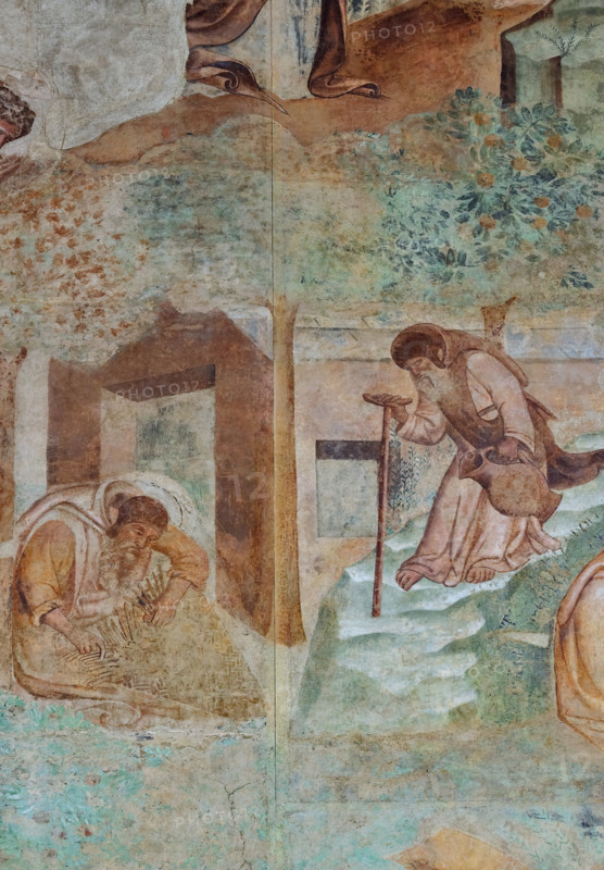 Pisa, Monumental Cemetery: “Thebaid”, Stories of the Hermits and the Holy Fathers inspired by the Vitae Patrum by the Dominican Domenico Canon Cavalca. Detail.
Frescoes by Buonamico Buffalmacco, 1336/1341.
Camposanto Monumentale, Pisa (PI), Toscana - Tuscany, Italia - Italy
