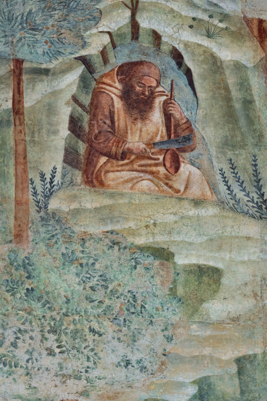 Pisa, Monumental Cemetery: “Thebaid”, Stories of the Hermits and the Holy Fathers inspired by the Vitae Patrum by the Dominican Domenico Canon Cavalca. Detail.
Frescoes by Buonamico Buffalmacco, 1336/1341.
Camposanto Monumentale, Pisa (PI), Toscana - Tuscany, Italia - Italy