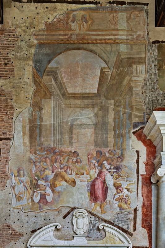 Pisa, Camposanto monumentale:
“Il convito di Baldassarre”, affreschi di Zaccaria Rondinosi, 1664.

[ENG]
Pisa, Monumental Cemetery: 
“Belshazzar’s Feast”, frescoes by Zaccaria Rondinosi, 1664.
Camposanto Monumentale, Pisa (PI), Toscana - Tuscany, Italia - Italy