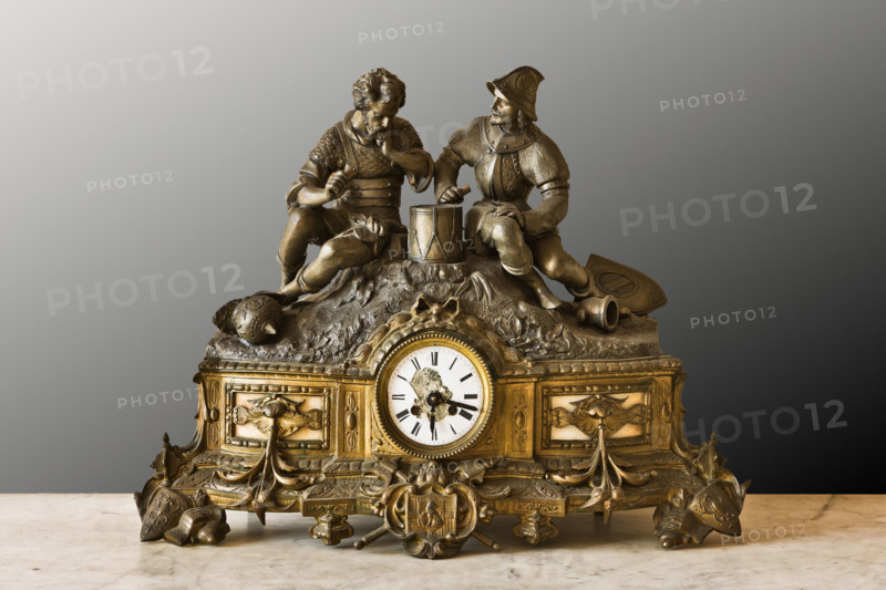 Palermo, The Royal Palace or Palazzo dei Normanni (Palace of the Normans), The Royal Apartment, corridor which leads to the Viceroy Room: table clock.
Palazzo Reale (Palazzo dei Norma, Palermo (PA), Sicilia - Sicily, Italia - Italy