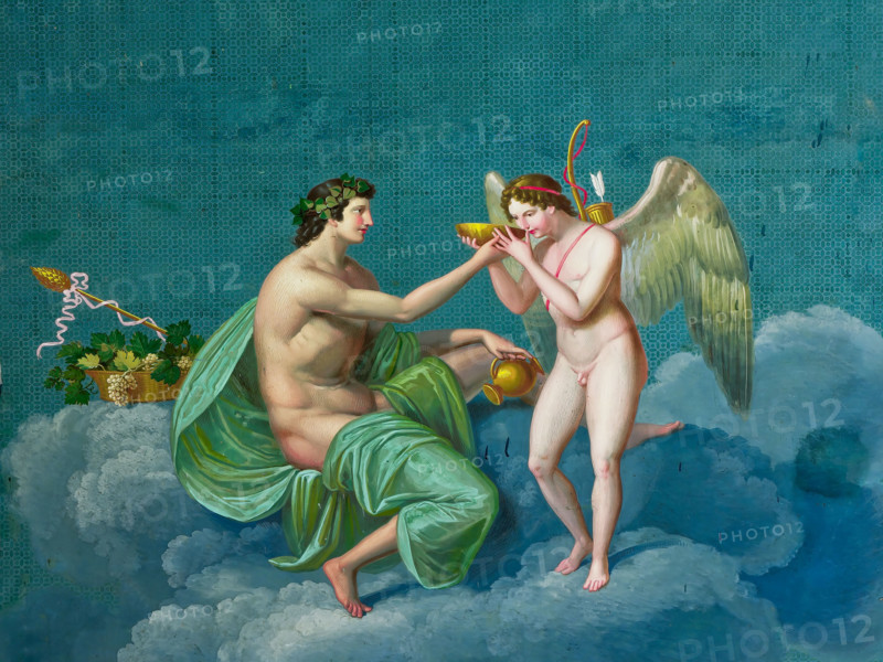 Palermo, The Royal Palace or Palazzo dei Normanni (Palace of the Normans), The Royal Apartment, the Pompeiana Room: "Bacchus and Cupid", dry wall painting by Giuseppe Patania, about 1830.
Palazzo Reale (Palazzo dei Norma, Palermo (PA), Sicilia - Sicily, Italia - Italy