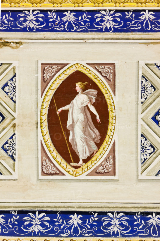 Palermo, The Royal Palace or Palazzo dei Normanni (Palace of the Normans), The Royal Apartment, The Red Room: detail of the decoration depicting a nymph.
Palazzo Reale (Palazzo dei Norma, Palermo (PA), Sicilia - Sicily, Italia - Italy