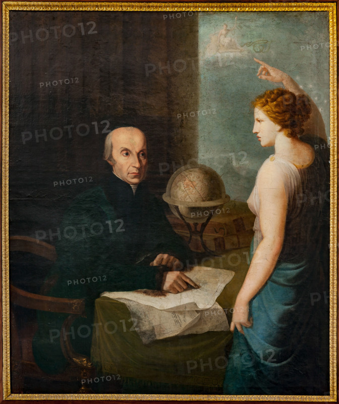 Palermo, Palazzo Reale o Palazzo dei Normanni, Torre Pisana, Osservatorio Astronomico "Giuseppe Piazzi": ritratto dell'astronomo e cartografo Giuseppe Piazzi, primo scopritore del pianeta nano Cerere. Qui è raffigurato con un'allegoria della dea greca.

[ENG]
Palermo, The Royal Palace or Palazzo dei Normanni (Palace of the Normans), the Pisana Tower, The Astronomical Observatory "Giuseppe Piazzi" : painting which portrays the astronomer Giuseppe Piazzi. His most famous discovery was the first dwarf planet, Ceres. Here is depicted with an allegory of the greek goddess.
Palazzo Reale (Palazzo dei Norma, Palermo (PA), Sicilia - Sicily, Italia - Italy