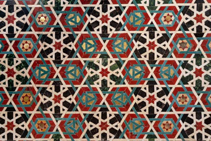 Palermo, The Royal Palace or Palazzo dei Normanni (Palace of the Normans), The Palatine Chapel (Basilica), the floos: detail with geometric pattern.
Palazzo Reale (Palazzo dei Norma, Palermo (PA), Sicilia - Sicily, Italia - Italy