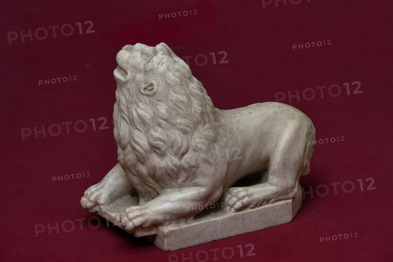 Palermo, Palazzo Reale o Palazzo dei Normanni, Torre Joharia, Sala dei Venti: leone in marmo di epoca normanna.

[ENG]
Palermo, The Royal Palace or Palazzo dei Normanni (Palace of the Normans), Joharia Tower, the Winds Room: marble lion (Norman age).
Palazzo Reale (Palazzo dei Norma, Palermo (PA), Sicilia - Sicily, Italia - Italy