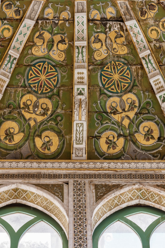 Palermo, The Royal Palace or Palazzo dei Normanni (Palace of the Normans), Joharia Tower, the Winds Room: wooden cusp with the Rose of the Winds (Compass Rose) at its centre. Detail.
Palazzo Reale (Palazzo dei Norma, Palermo (PA), Sicilia - Sicily, Italia - Italy