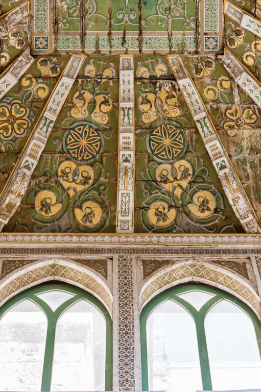Palermo, The Royal Palace or Palazzo dei Normanni (Palace of the Normans), Joharia Tower, the Winds Room: wooden cusp with the Rose of the Winds (Compass Rose) at its centre. Detail.
Palazzo Reale (Palazzo dei Norma, Palermo (PA), Sicilia - Sicily, Italia - Italy