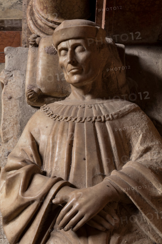 Modena, Duomo, interno, navata destra: monumento funerario dedicato a Francesco Molza; di Bartolomeo Spani, 1516. Marmo di Carrara, marmo proconnesio, pietra d'Istria e rosso ammonitico.

[ENG]
Modena, Cathedral, interior, right aisle: funerary monument dedicated to Francesco Molza; Bartolomeo Spani, 1516. Carrara marble, Proconnesian marble, Istrian stone and red ammonitic stone.