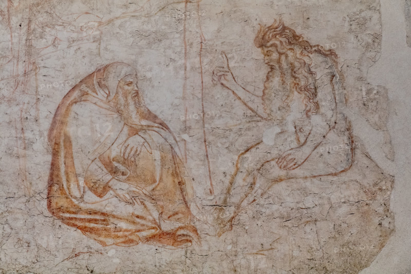 Pisa, Museo delle sinopie: “Tebaide”,
storie degli Eremiti e dei Santi Padri ispirate alla “Vitae Patrum” del canonico domenicano Cavalca. Sinopia preparatoria agli affreschi del Camposanto di Buonamico Buffalmacco, 1336/1341.

[ENG]
Pisa, Sinopia Museum: “Thebaid”, Stories of the Hermits and the Holy Fathers inspired by the Vitae Patrum by the Dominican Domenico Canon Cavalca. Sinopia preparatory to the frescoes by Buonamico Buffalmacco, 1336/1341.
Museo delle sinopie, Pisa (PI), Toscana - Tuscany, Italia - Italy