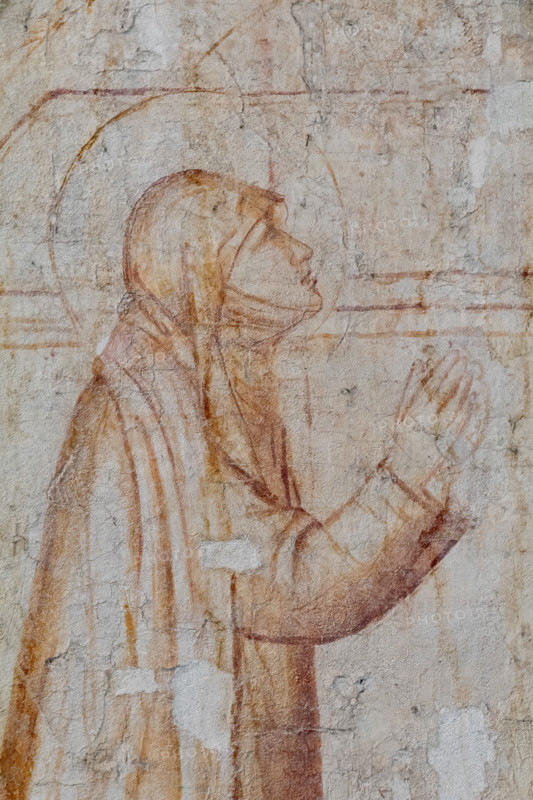Pisa, Museo delle sinopie: “Tebaide”,
storie degli Eremiti e dei Santi Padri ispirate alla “Vitae Patrum” del canonico domenicano Cavalca. Sinopia preparatoria agli affreschi del Camposanto di Buonamico Buffalmacco, 1336/1341.
Particolare con santa.

[ENG]
Pisa, Sinopia Museum: “Thebaid”, Stories of the Hermits and the Holy Fathers inspired by the Vitae Patrum by the Dominican Domenico Canon Cavalca. Sinopia preparatory to the frescoes by Buonamico Buffalmacco, 1336/1341. 
Detail with a saint.
Museo delle sinopie, Pisa (PI), Toscana - Tuscany, Italia - Italy