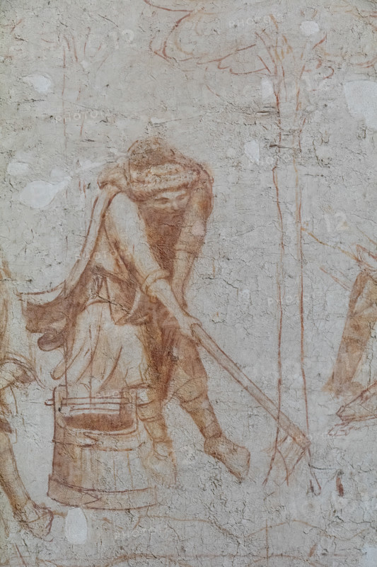 Pisa, Museo delle sinopie: “Tebaide”,
storie degli Eremiti e dei Santi Padri ispirate alla “Vitae Patrum” del canonico domenicano Cavalca. Sinopia preparatoria agli affreschi del Camposanto di Buonamico Buffalmacco, 1336/1341.
Particolare di uomo al lavoro.

[ENG]
Pisa, Sinopia Museum: “Thebaid”, Stories of the Hermits and the Holy Fathers inspired by the Vitae Patrum by the Dominican Domenico Canon Cavalca. Sinopia preparatory to the frescoes by Buonamico Buffalmacco, 1336/1341. 
Detail of a man at work.
Museo delle sinopie, Pisa (PI), Toscana - Tuscany, Italia - Italy