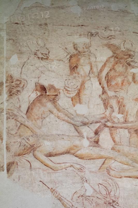 Pisa, Museo delle sinopie:
“Inferno”.  Sinopia preparatoria degli affreschi di Buonamico Buffalmacco, 1336/1341 nel Camposanto di Pisa.
Particolare con il girone di scismatici e scomunicati. 

[ENG]
Pisa, Monumental Cemetery: “Hell”. Preparatory sinopia to the frescoes by Buonamico Buffalmacco in the Monumental Cemetery, 1336/1341.
Detail with the circle of schismatics and excommunicated.
Museo delle sinopie, Pisa (PI), Toscana - Tuscany, Italia - Italy