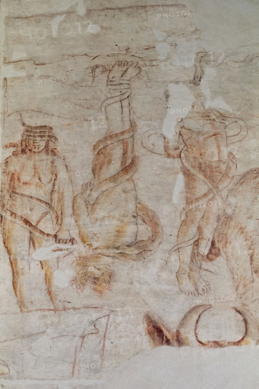 Pisa, Museo delle sinopie:
“Inferno”.  Sinopia preparatoria degli affreschi di Buonamico Buffalmacco, 1336/1341 nel Camposanto di Pisa.
Particolare con il girone dei simoniaci. 

[ENG]
Pisa, Monumental Cemetery: “Hell”. Preparatory sinopia to the frescoes by Buonamico Buffalmacco in the Monumental Cemetery, 1336/1341.
Detail with the circle of simoniacs.
Museo delle sinopie, Pisa (PI), Toscana - Tuscany, Italia - Italy