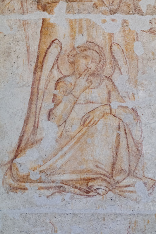 Pisa, Museo delle sinopie:
“Giudizio Universale”.  Sinopia preparatoria degli affreschi di Buonamico Buffalmacco per il Camposanto, 1336/1341.
Particolare con angelo.

[ENG]
Pisa, Sinopia museum: "The Last Judgement”. Sinopia preparatory to the frescoes by Buonamico Buffalmacco for the Monumental Cemetery, 1336/1341.
Detail with an angel.
Museo delle sinopie, Pisa (PI), Toscana - Tuscany, Italia - Italy