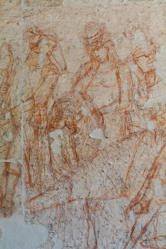 Pisa, Museo delle sinopie: ”Trionfo della Morte”, sinopia preparatoria agli affreschi di Buonamico Buffalmacco per il Camposanto, 1336/1341. Dettaglio con  nobili cavalieri a cavallo.

[ENG]
Pisa, Sinopia Museum: "Triumph of Death," preparatory sinopia of the frescoes by Buonamico Buffalmacco for the Monumental Cemetery, 1336/1341. Detail with  noble gentlemen riding a horse.
Camposanto Monumentale, Pisa (PI), Toscana - Tuscany, Italia - Italy