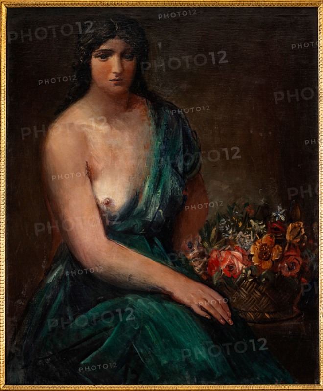 Collezione Assicoop Unipol, inv. n° 882: 
Achille Funi (1890-1972); “Donna con cesto di fiori” ; olio su tela, cm. 86,5x71,5.

[ENG]
Achille Funi (Ferrara 1890-1972); “Woman and a basket of flowers”; oil painting on canvas, cm. 86,5x71,5.
Collezione Assicoop - Unipol, Modena (MO), Emilia Romagna, Italia - Italy