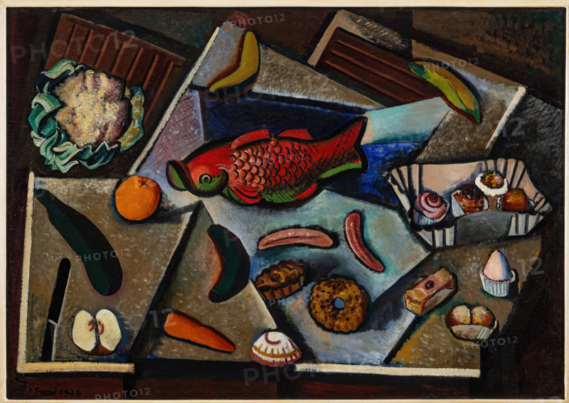 Collezione Assicoop Unipol, inv. n°  907: 
Achille Funi (1890-1972); “Natura morta”, olio su compensato, 70x100 cm.

[ENG]
Achille Funi (Ferrara 1890-1972); ”Still Life”; oil painting on plywood, 70x100 cm.
Collezione Assicoop - Unipol, Modena (MO), Emilia Romagna, Italia - Italy