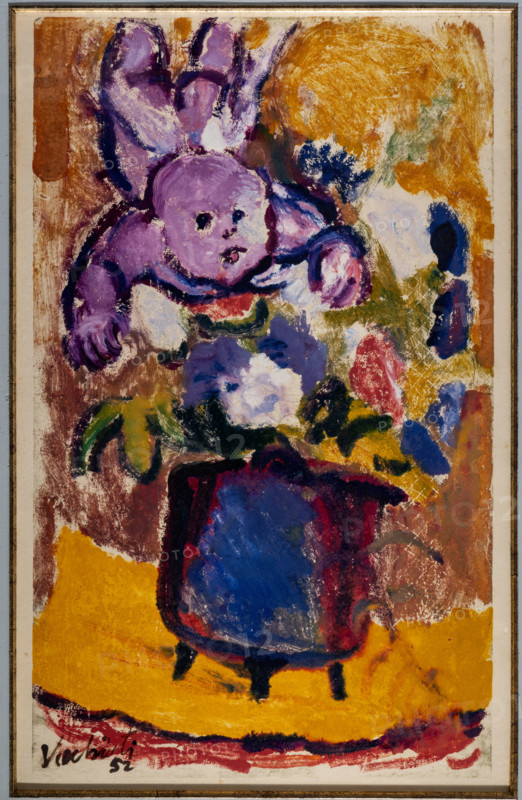 Collezione Assicoop Unipol, inv. n°919: Pompeo Vecchiati (1911 - 1985); “Ottorino tra i fiori”, monotipo, cm 78 x 47.

[ENG]
Pompeo Vecchiati (1911 - 1985); “Ottorino among the flowers”, monotyping, cm 78 x 47.
Collezione Assicoop - Unipol, Modena (MO), Emilia Romagna, Italia - Italy