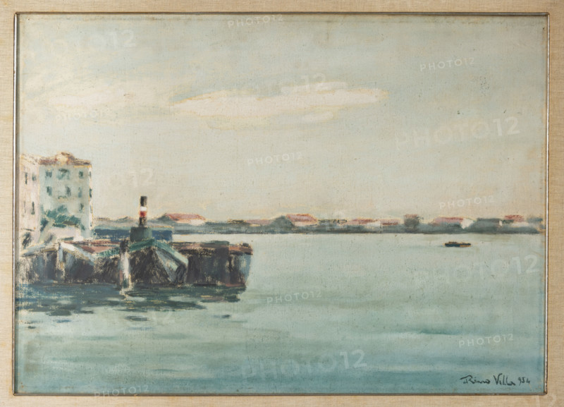 Collezione Assicoop Unipol, inv. n° 971: 
Rino Villa (1904 - 1994); “Canale della Giudecca - 1954” (olio su tela, cm. 50 x 70).

[ENG]
Rino Villa (1904 - 1994); “Canale della Giudecca - 1954” (olio su tela, cm. 50 x 70).
Collezione Assicoop - Unipol, Modena (MO), Emilia Romagna, Italia - Italy