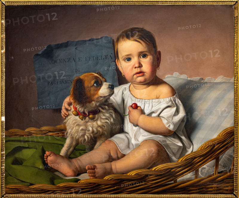 Collezione Assicoop Unipol, inv. n° 972: 
Giovanni Pagliarini (1808 - 1878); “Innocenza e Fedeltà v.3” (olio su tela, 60 x 80 cm).

[ENG]
Giovanni Pagliarini (1808 - 1878); “Innocence and Loyalty v.3”; (oil painting on canvas, 60 x 80 cm).
Collezione Assicoop - Unipol, Modena (MO), Emilia Romagna, Italia - Italy